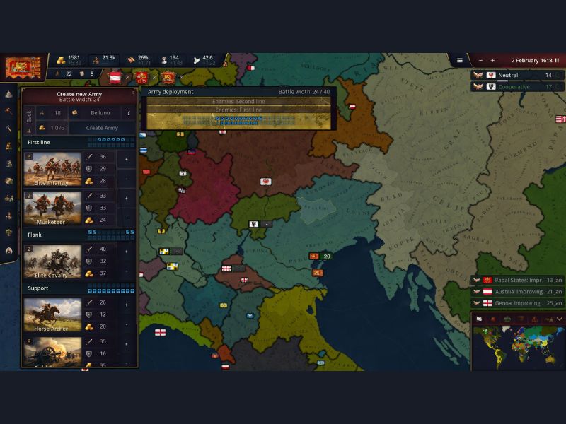 Age Of History 3 Apk tuyển mộ và huấn luyện binh sĩ