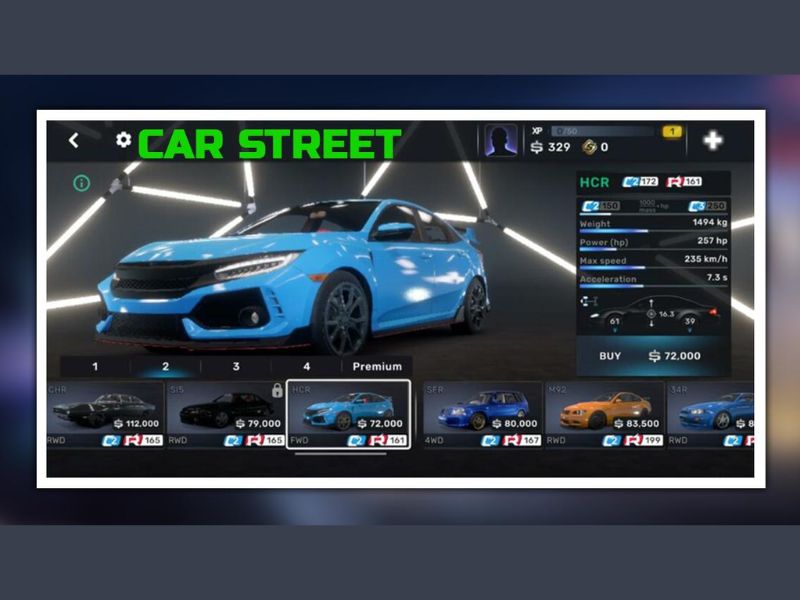 Carx Street Mod Apk cho phép bạn tự do chế tạo chiếc xe đua