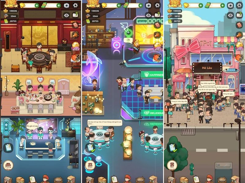Đồ họa Game Tiệm Lẩu Đường Hạnh Phúc Mod bắt mắt