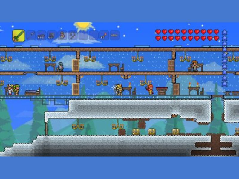 Game Terraria Apk có chế độ nhiều người chơi