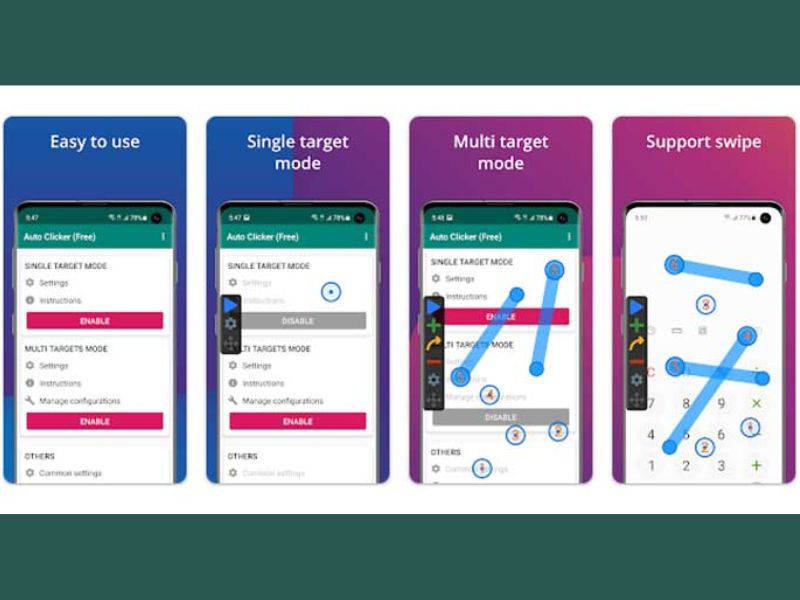 Auto Click Apk sở hữu giao diện dễ sử dụng
