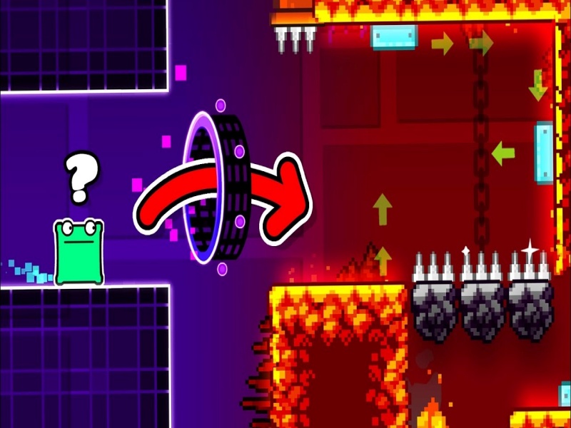 Geometry Dash 2.2 có luật chơi đơn giản nhưng đầy thử thách 