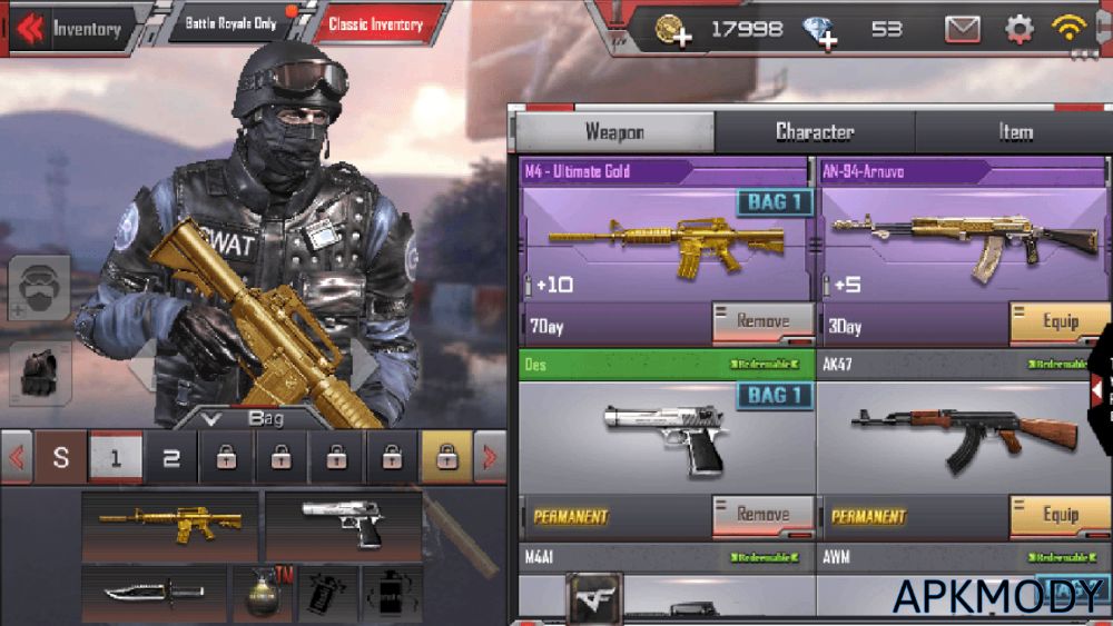 Các tính năng của Hack Crossfire Legends APK