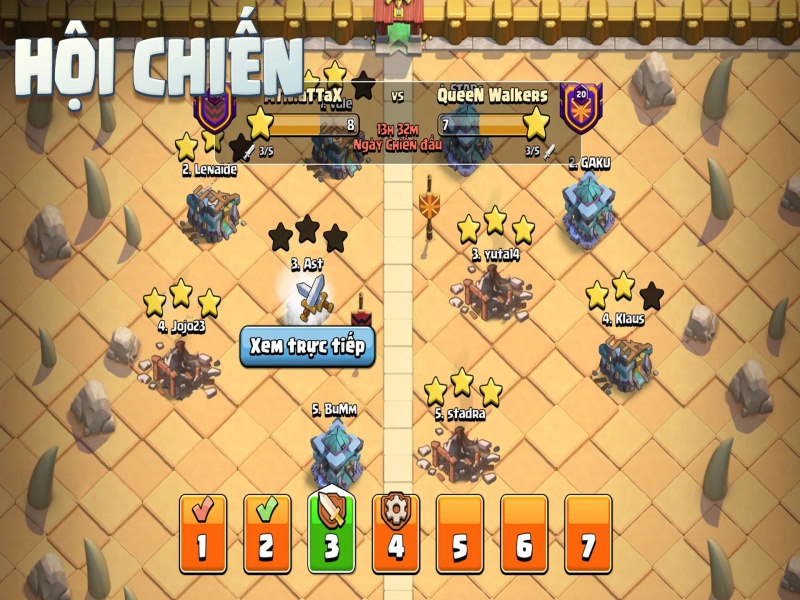 Hệ thống Clan War và PVP toàn cầu