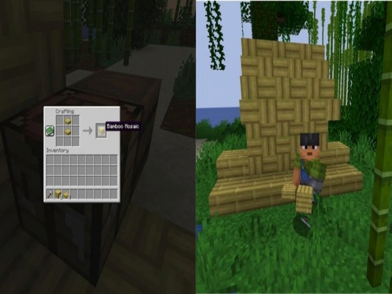 Bộ vật liệu gỗ tre và phương tiện di chuyển mới Minecraft 1.20