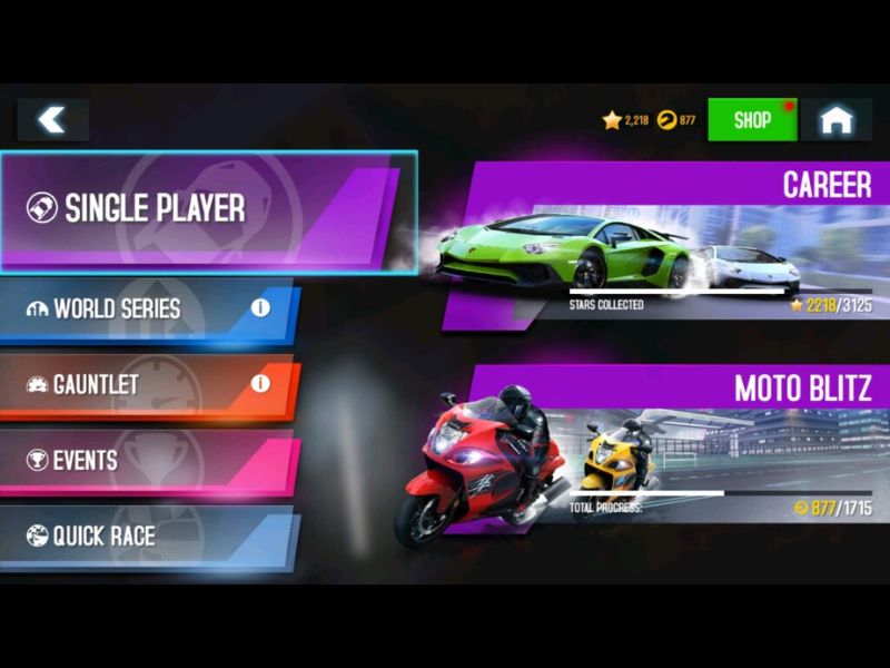 Các chế độ đua đa dạng trong Asphalt 8 Mod APK