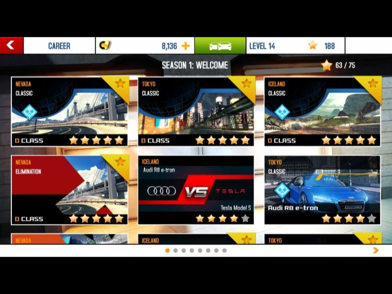 Hệ thống nhiệm vụ trong mỗi màn đua với Asphalt 8 Mod APK