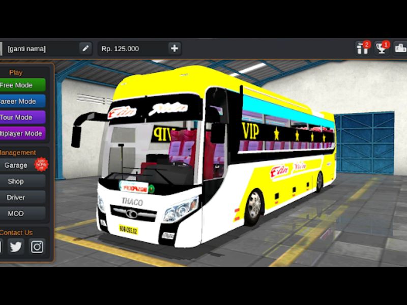 Nâng cấp phụ kiện xe trong Bus Simulator Vietnam Mod