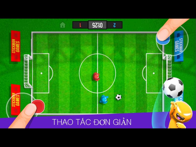 Điều khiển đơn giản, ai cũng có thể chơi với Stickman Party Hack