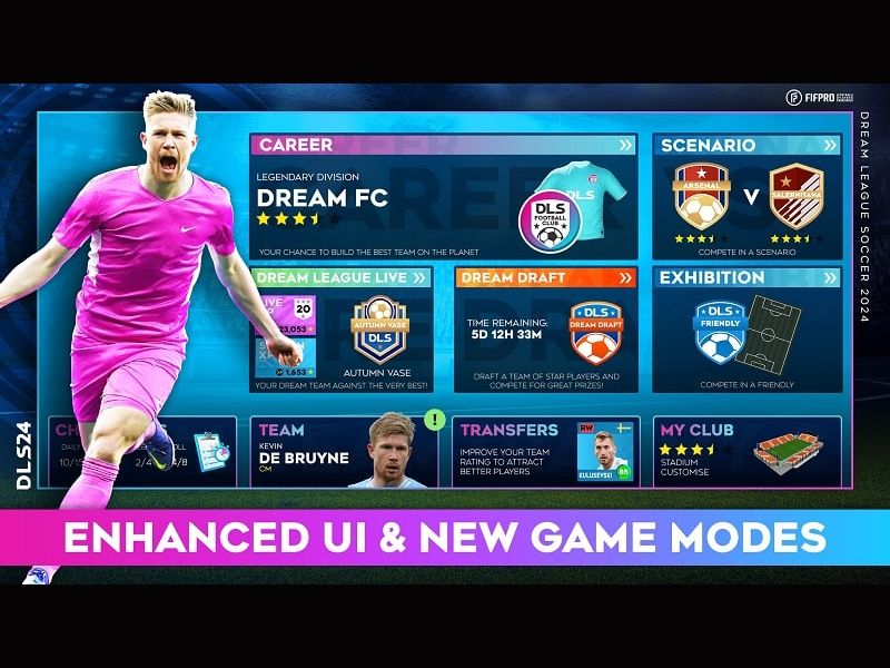 Chế độ PvP đối kháng đa dạng trong Dream League Soccer 2024