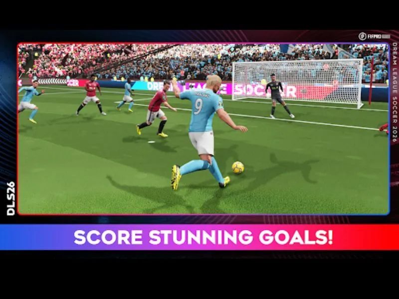 Gameplay bóng đá mượt mà trong Dream League Soccer 2026