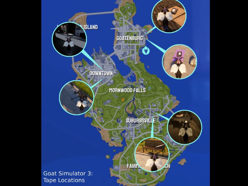 Vẫn là thế giới mở của chú dê nháo trong Goat Simulator 3 APK