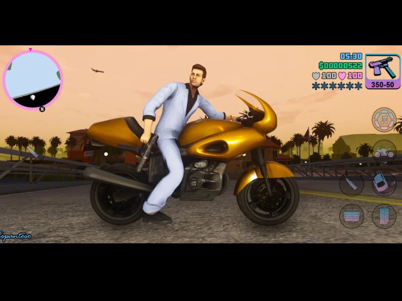 Điều khiển phương tiện di chuyển độc đáo trong Gta Vice City APK