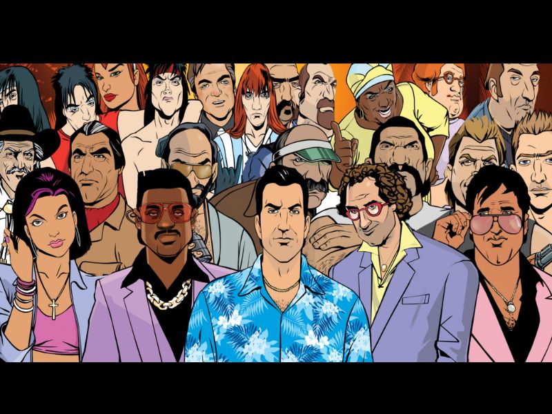 Nhân vật và diễn xuất sống động trong Gta Vice City APK