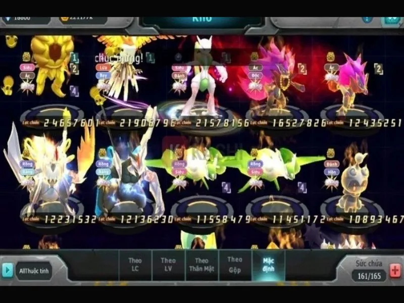 Hệ thống Pokemon đa dạng trong Hack Pokemon Đại Chiến Androidmentor