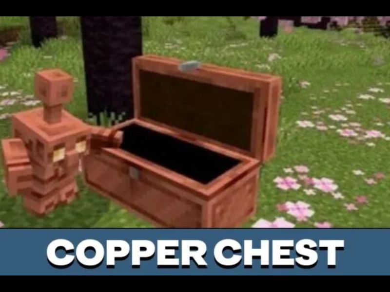 Rương đồng có hiện tượng oxy hóa trong Minecraft 1.21.101 APK
