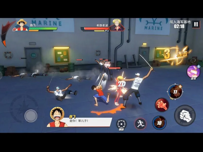 Đồ họa 3D và âm thanh trong One Piece Fighting Path APK