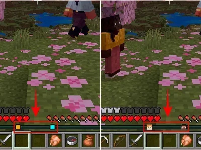 Thanh định vị trong Minecraft 1.21.81