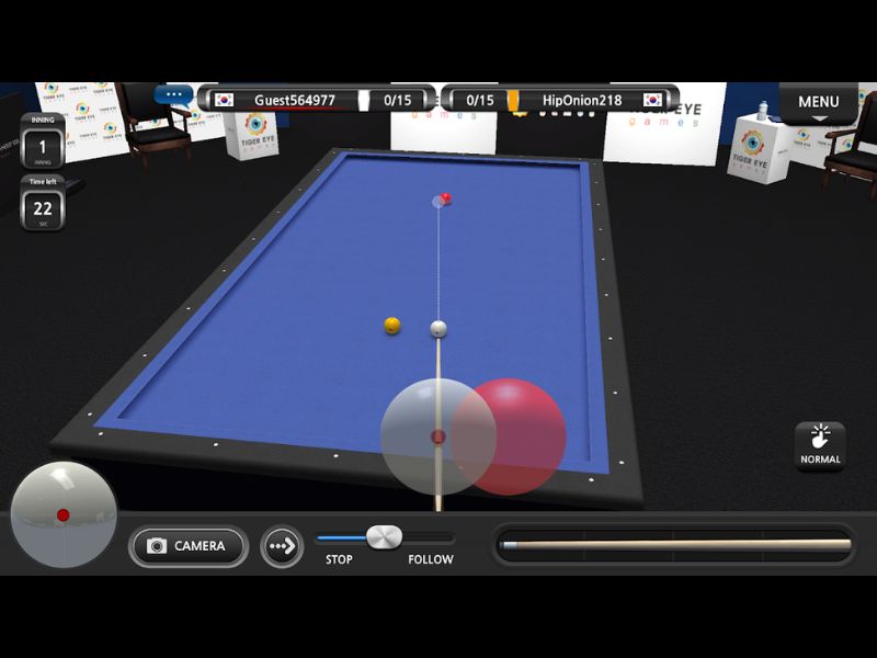 Đồ họa và âm thanh lôi cuốn với World Championship Billiards Apk