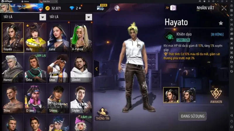 Hệ thống nhân vật và kỹ năng đa dạng trong Free Fire