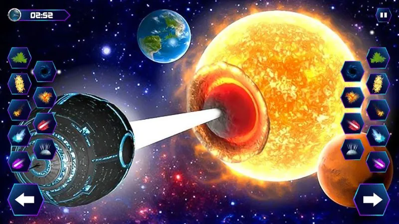 Hiệu ứng vật lý và hình ảnh 3D sống động trong Hack Solar Smash