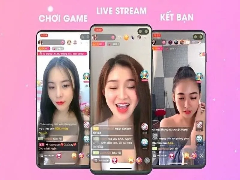 Hệ thống phòng phát sóng đa dạng nội dung trong MMLive Mod APK