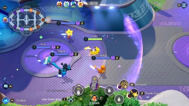 Đồ họa tươi sáng, hiệu ứng mượt mà trong Pokemon Unite APK