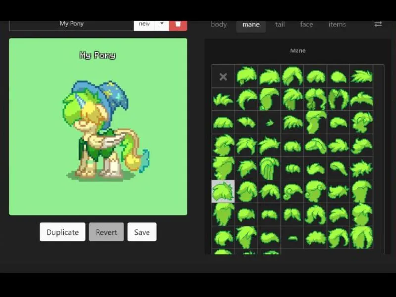 Tự do tạo hình nhân vật ngựa kỳ lân trong Pony Town APK