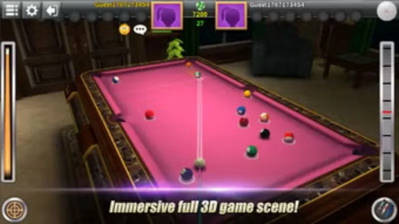 Tập luyện với CPU hoặc cạnh tranh cùng bạn bè trong Real Pool 3D APK