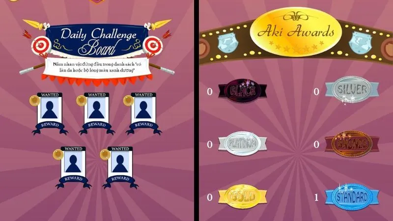 Bảng xếp hạng Aki trong Thần Đèn Akinator