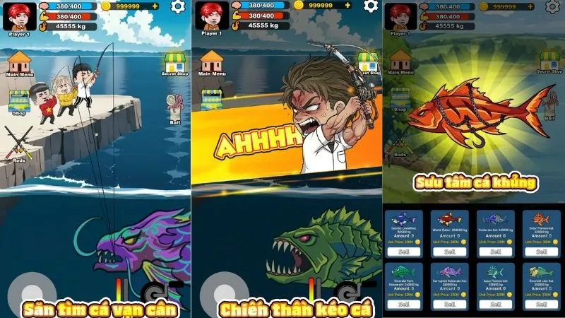Những Tính Năng Chính Trong Bản Hack Chiến Thần Câu Cá