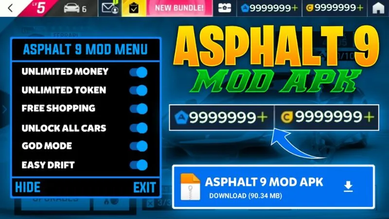 Các Tính Năng Asphalt 9 Hack Nâng Cao