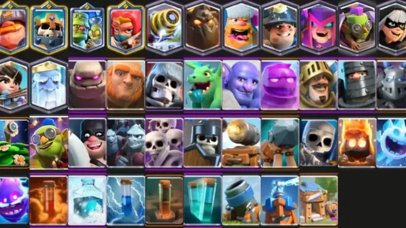 Thu thập và nâng cấp thẻ bài trong Clash Royale APK