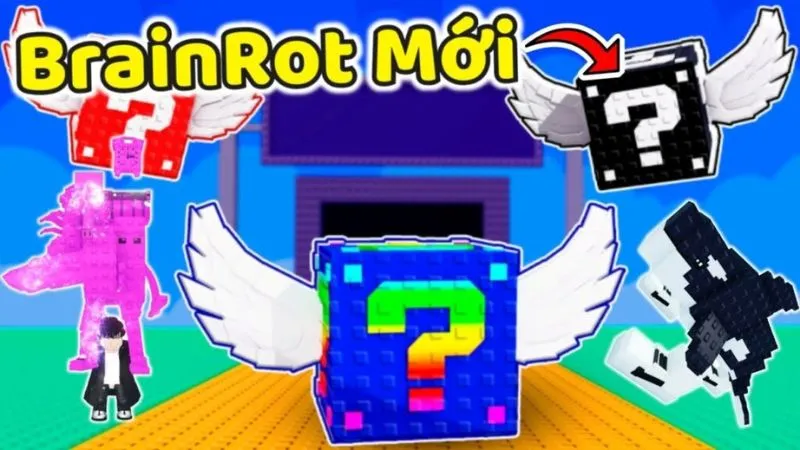 Mở Khối May Mắn và nhận phần thưởng bất ngờ trong Hack Steal A Brainrot 