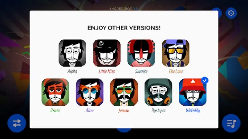 Nhiều phiên bản âm nhạc độc đáo trong Incredibox Apk