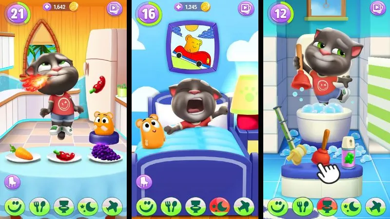 Chăm sóc chú mèo trong Tom Biết Nói Của Tôi 2