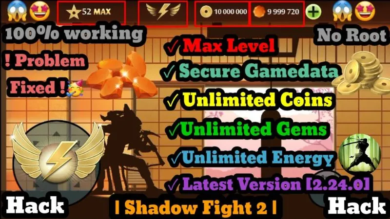 Tính Năng Nổi Bật Trong Hack Shadow Fight 2