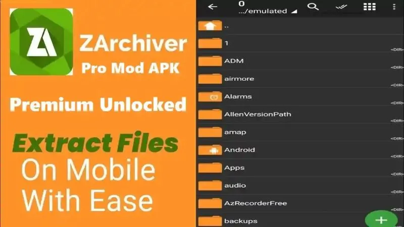 Giao Diện Gọn Gàng, Dễ Sử Dụng Trong Zarchiver Pro APK