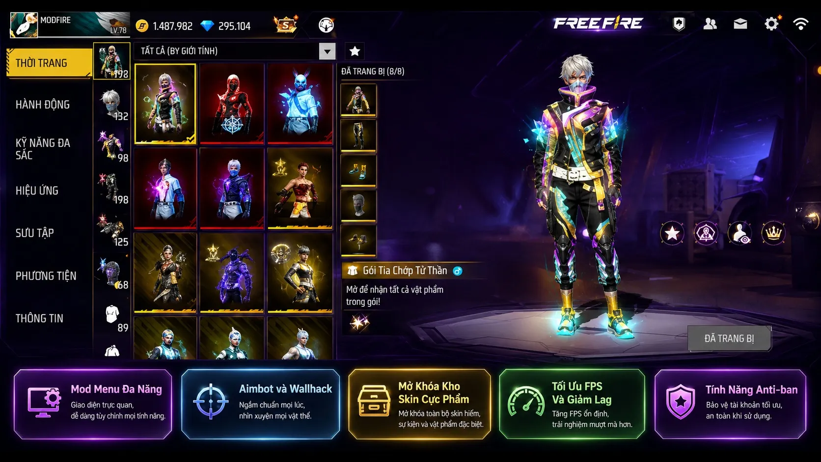 Tính Năng Đặc Biệt Có Trong FF Kipas Mod APK