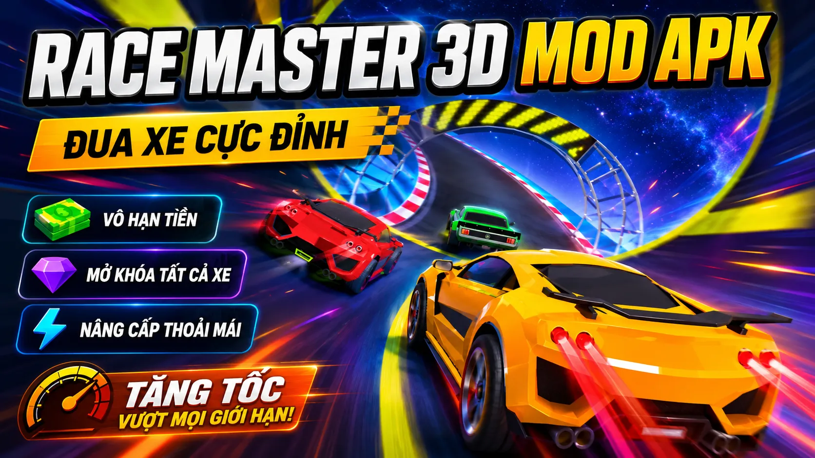 Tính Năng Race Master 3D Mod APK