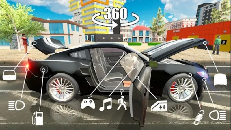 Car Simulator 2 hack full xe với giao diện cửa hàng và tùy chọn mở khóa ô tô
