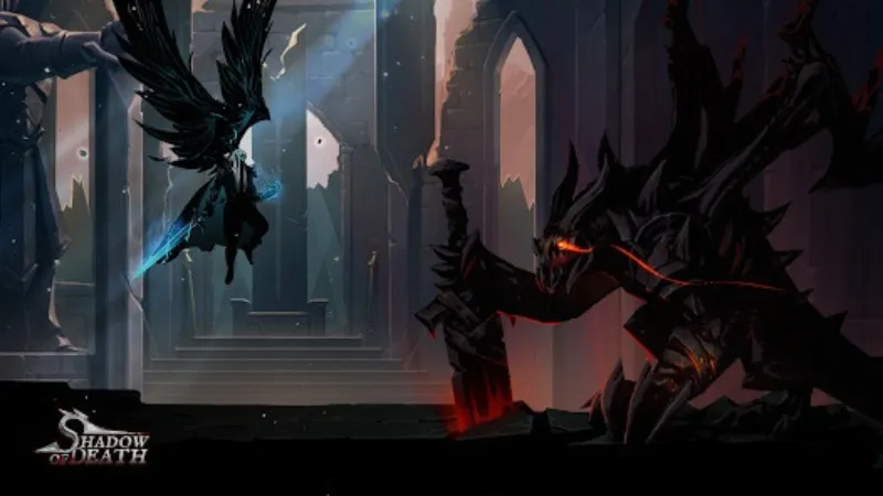 Chiến binh Shadow of Death thực hiện combo tấn công quái vật