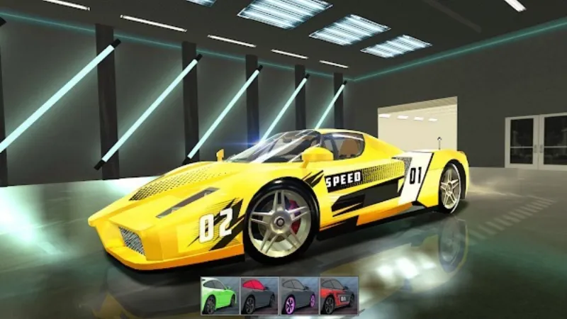 Giao diện Car Simulator 2 cho phép nâng cấp và tùy chỉnh ngoại hình ô tô