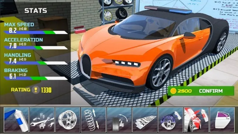 Hack Car Simulator 2 với ô tô di chuyển trên đường phố trong thế giới mở 3D
