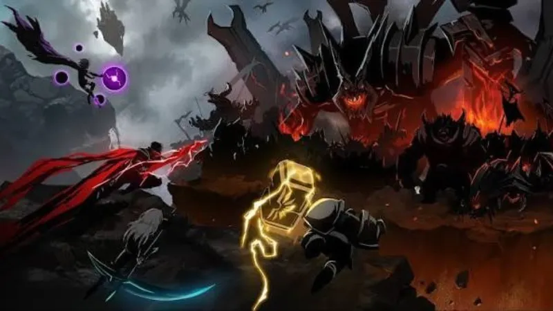 Nhân vật Shadow of Death đối đầu với boss trong màn chơi
